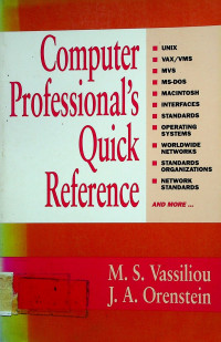 Computer Professional's Quick Reference