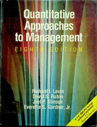 QUANTITATIVE APPROACHES TO MANAGEMENT, EIGHTH EDITION