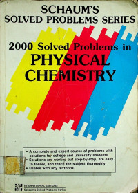 2000 Solved Problems in PHYSICAL CHEMISTRY