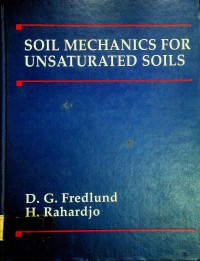 SOIL MECHANICS FOR UNSATURATED SOILS