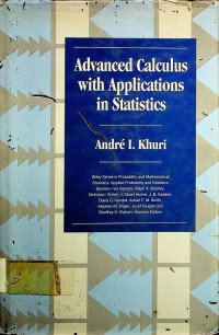 Advanced Calculus with Applications in Statistics