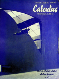 Student Solutions Manual Calculus Preliminary Edition