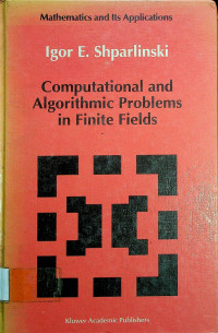 Computational and Algorithmic Problems in Finite Fields