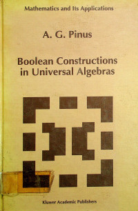 Boolean Constructions in Universal Algebras