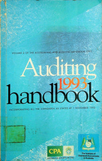 Auditing handbook 1993; INCORPORATING ALL THE STANDARDS AS STATED AT 1 NOVEMBER 1992