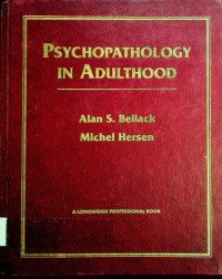 PSYCHOPATHOLOGY IN ADULTHOOD