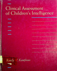 Clinical Assessment of Children's Intelligence