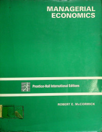 MANAGERIAL ECONOMICS