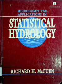 MICROCOMPUTER APPLICATIONS IN STATISTICAL HYDROLOGY