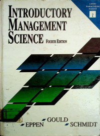 INTRODUCTORY MANAGEMENT SCIENCE FOURTH EDITION