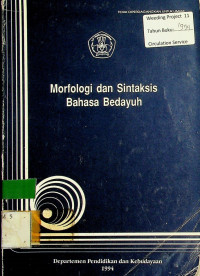 Morfologi dan Sintaksisi Bahasa Bedayuh