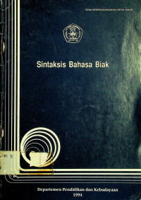 Sintaksis Bahasa Biak