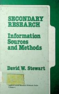 Secondary Research : Information Sources and Methods