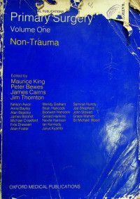 Primary Surgery, Volume One Non-Trauma