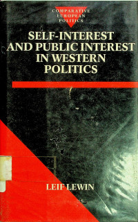 SELF-INTEREST AND PUBLIC INTEREST IN WESTERN POLITICS