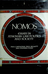 NOMOS; Essays in Athenian law, politics and society