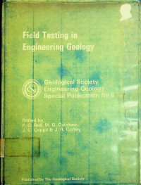 Field Testing in Engineering Geology