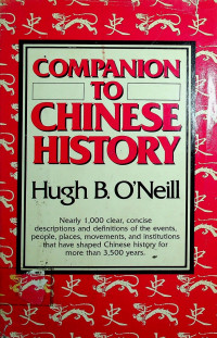 COMPANION TO CHINESE HISTORY