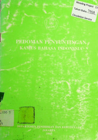 PEDOMAN PENYUNTINGAN KAMUS BAHASA INDONESIA