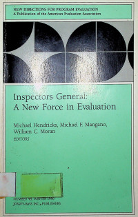 Inspectors General: A New Force in Evaluation