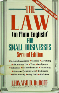 THE LAW (in plain english) FOR SMALL BUSINESSES Second Edition