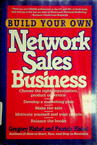 BUILD YOUR OWN Network Sales Business