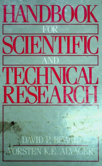 HANDBOOK FOR SCIENTIFIC AND TECHNICAL RESEARCH