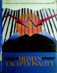 HUMAN EXCEPTIONALITY ; Society, School, and family THIRD EDITION