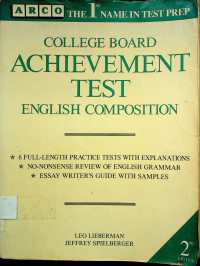 COLLEGE BOARD ACHIEVEMENT TEST ENGLISH COMPOSITION, 2nd EDITION