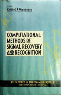 COMPUTATIONAL METHODS OF SIGNAL RECOVERY AND RECOGNITION