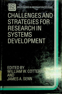 CHALLENGES AND STRATEGIES FOR RESEARCH IN SYSTEMS DEVELOPMENT