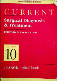 CURRENT Surgical Diagnosis & Treatment Edition 10