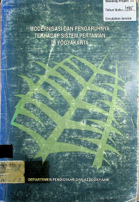 MODERNISASI DAN PENGARUHNYA TERHADAP SISTEM PERTANIAN DI YOGYAKARTA