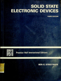 SOLID STATE ELECTRONIC DEVICES, THIRD EDITION