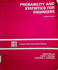 PROBABILITY AND STATISTICS FOR ENGINEERS FOURTH EDITION