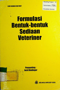 Formulasi Bentuk-bentuk Sediaan Veteriner