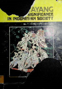WAYANG: ITS SIGNIFICANCE IN INDONESIAN SOCIETY