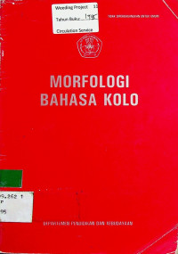 MORFOLOGI BAHASA KOLO