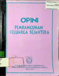 Opini pembangunan keluarga sejahtera