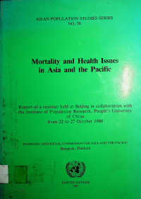 Mortality and Health Issues in Asia and the Pacific