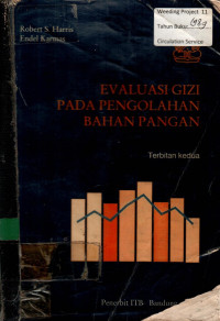 EVALUASI GIZI PADA PENGOLAHAN BAHAN PANGAN, Terbitan Kedua