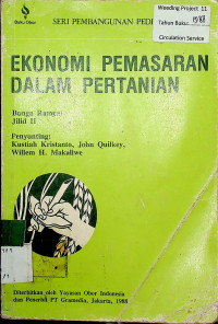 EKONOMI PEMASARAN DALAM PERTANIAN Bunga Rampai Jiid II