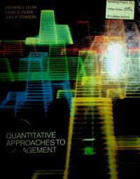 QUANTITATIVE APPROACHES TO MANAGEMENT, SIXTH EDITION