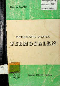 Beberapa aspek permodalan.