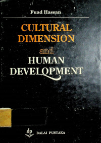 CULTURAL DIMENSION and HUMAN DEVELOPMENT
