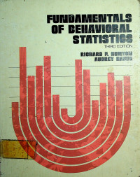 FUNDAMENTALS OF BEHAVIORAL STATISTICS THIRD EDITION