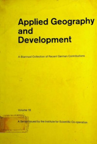 Applied Geography and Development , Volume 18