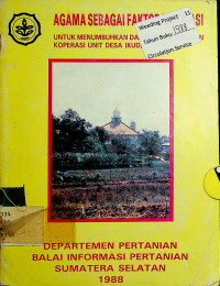 AGAMA SEBAGAI FAKTOR MOTIVASI UNTUK MENUMBUHKAN DAN MENGEMBANGKAN KOPERASI UNIT DESA (KUD)