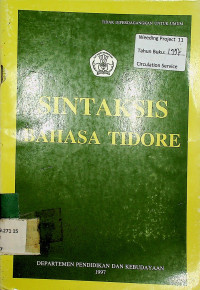 SINTAKSIS BAHASA TIDORE