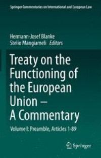 Treaty on the Functioning of the European Union - A Commentary